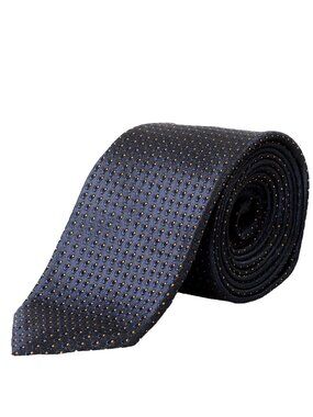 Hugo Boss Men's "Tie 6 cm" Multi-Color Geometric Print 100% Silk Tie